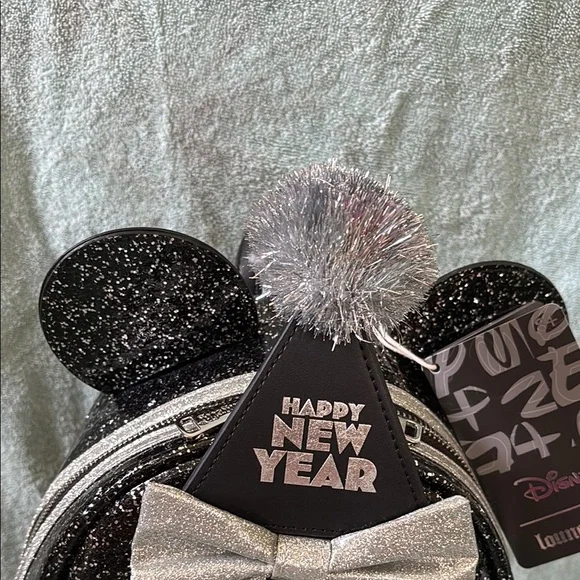 Loungefly Black and Silver Disney Backpack - Picture 5 of 9